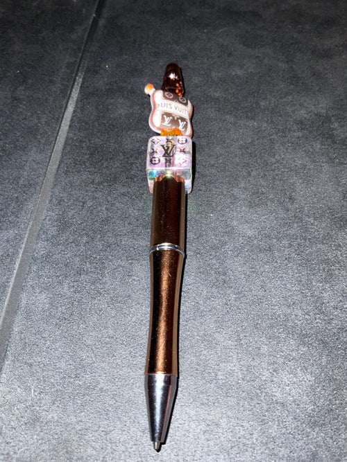 Bronze and brown stylish pen