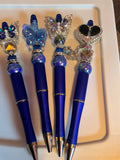 Set of 4 blue pens
